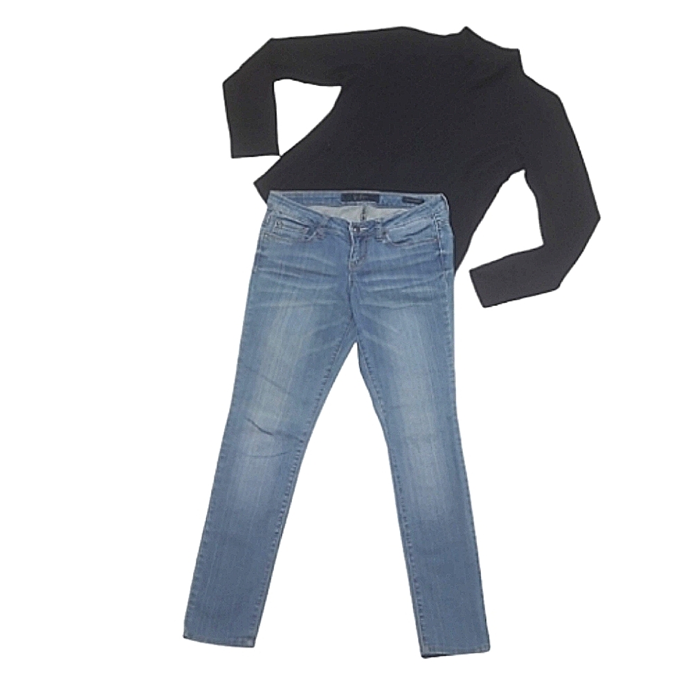 Jessica Simpson Forever Skinny Jeans Low Waist Rise Distressed Worn Crop Ankle
